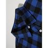 Мужская повседневная рубашка в клетку свободного кроя с воротником и карманами - Длинный рукав