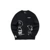 Anta Cartoon Print Pullover Long Sleeve Sweatshirt Unisex Sweatshirt Black 952149730-3