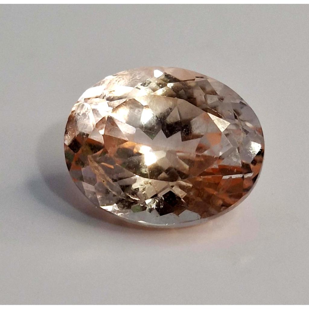 Oval Cut Natural Peach Morganite 8-10 Ct Fabulous Certified Loose Gemstone