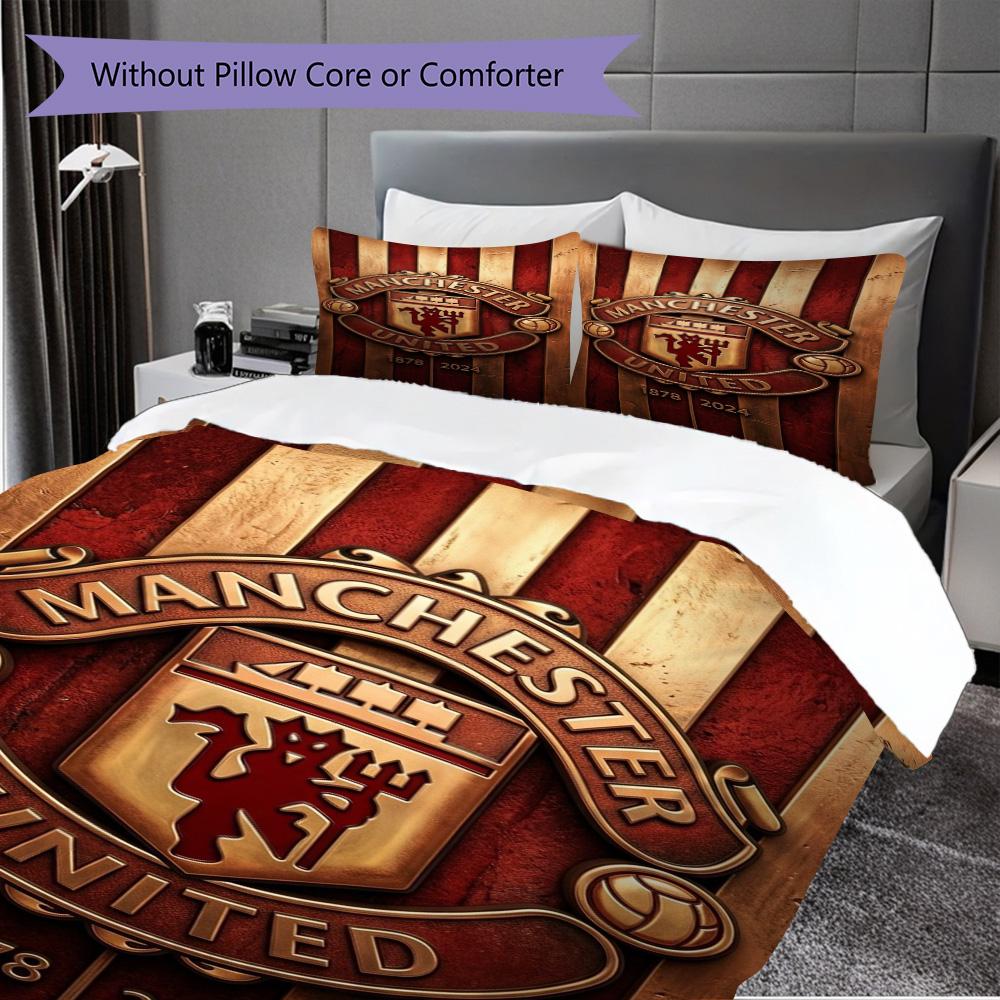 Manchester Legacy Three-piece set (1 * duvet cover + 2 * pillowcase, without core) 2D Flat Bedding set Christmas birthday gift