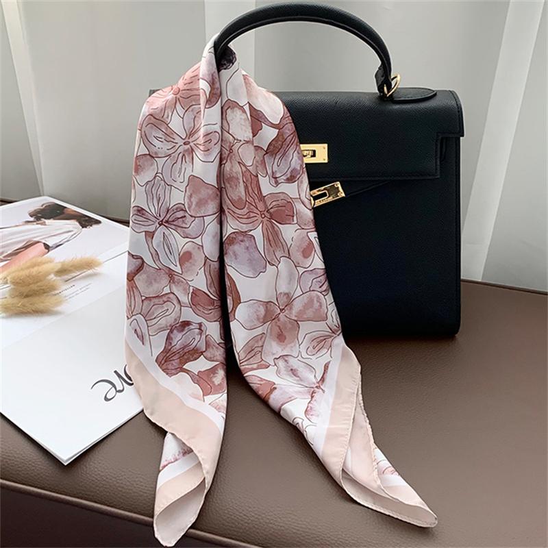 Retro 70*70 Square Scarf Colorful Silk Scarf Women Neck Scarf All-Match Shawl Trendy Headscarf Women'S Accessories Gifts