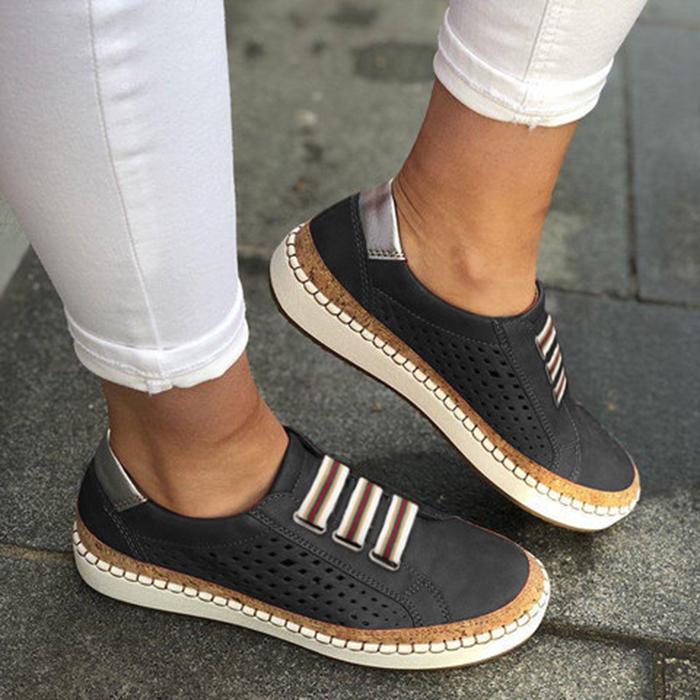 Женские кроссовки Slip On Shallow Loafers Вулканизированная обувь Дышащая повседневная обувь на плоской подошве Женская обувь размера плюс 43