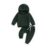 Thorn Tree Infant Baby Boys Clothes Hooded Solid Sweatshirt Top Pocket Elastic Waist Pants 2Pcs Outfits Fall Winter Outfits