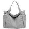 Pieka Large Tote Bag, A3 Compatible, 6 Pockets, Canvas, Gray