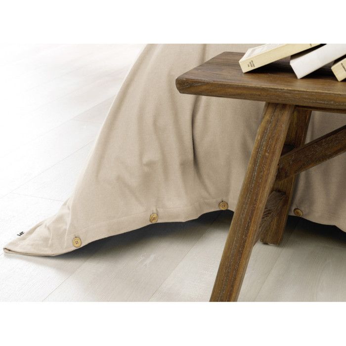 Housse de couette "Candice" toutes dimensions Flanelle de Coton - Candice Sable - Housse de couette 140 x 200 cm