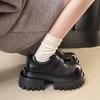 Европейская натуральная кожа платформа маффин маленькие кожаные туфли женские в британском стиле с круглым носком дерби маленькие увеличивающие рост лоферы одинарные туфли