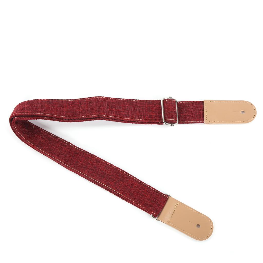 Ukulele Strap Cotton and Linen Belt with Sliding Buckle End Button Accessories