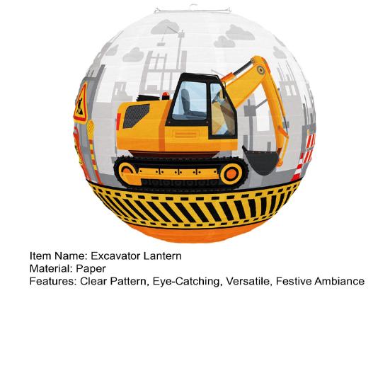 Экскаватор Бумажные Фонарики Строительная Тематическая Вечеринка Декор Праздничная Атмосфера Создатель Дверей Спальни Гостиной