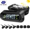 Solar Smart TPMS Car Tire Pressure Alarm Monitor System 4 Sensors Display Intelligent Tyre Pressure Temperature Warning