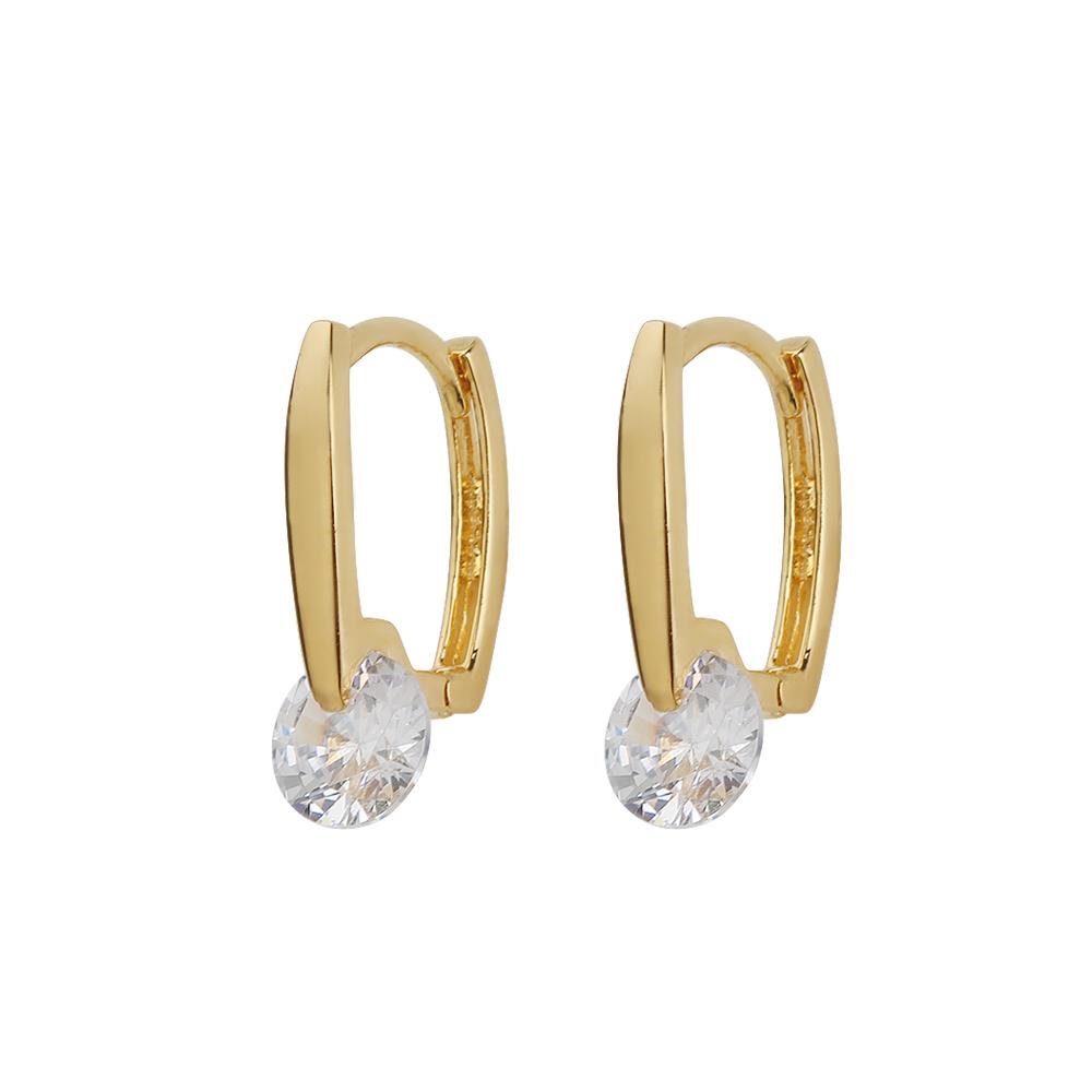 Серьги Charmy 18K, Серебро 925, Мерцающий Квадрат