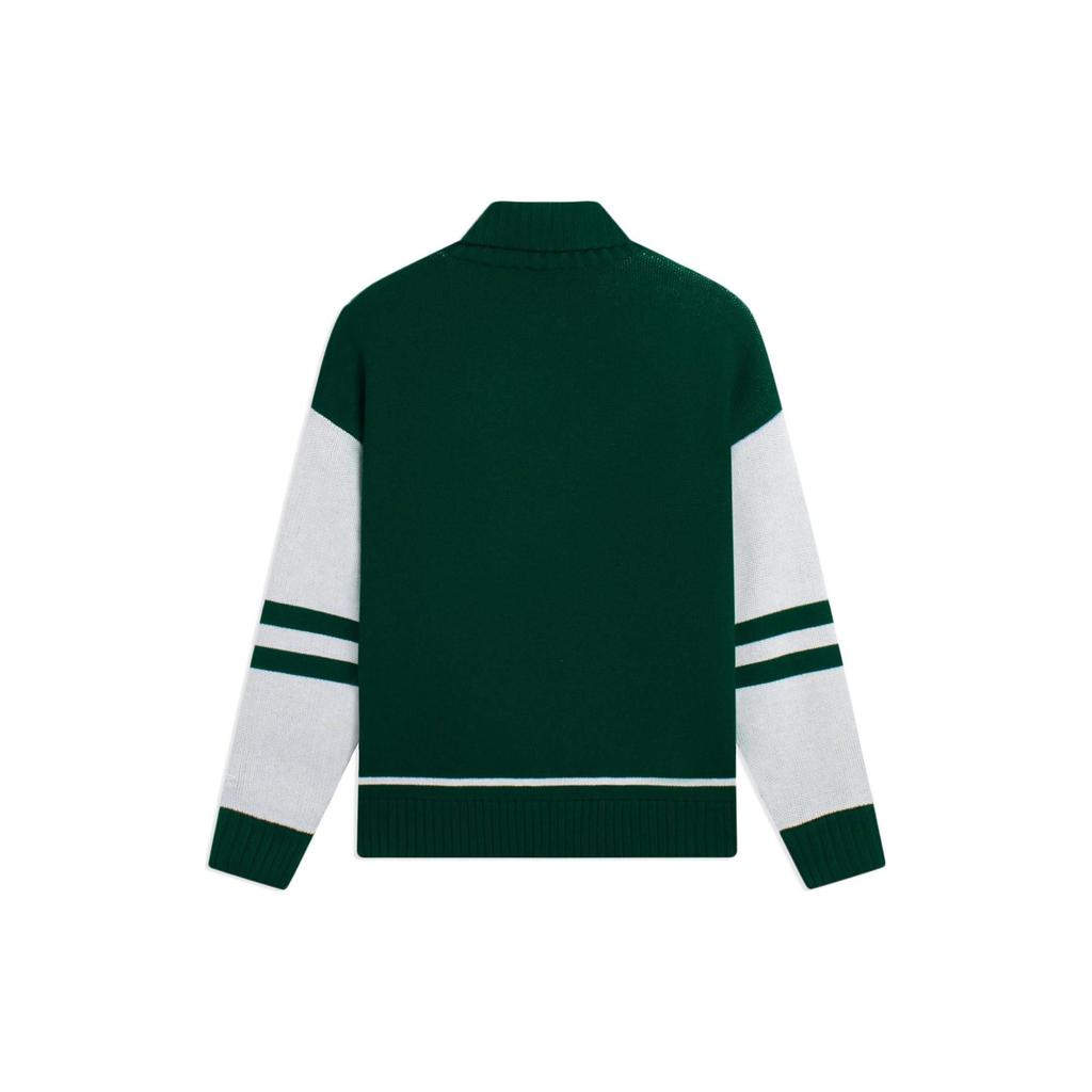 Свитер унисекс с длинными рукавами и вышитыми буквами в полоску Li Ning Sports Lifestyle Series Зеленый AMBS185-6