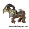 Single Sell Medieval Knight War Horses Wolves Tiger Bears Deer Dragon Animal Decorative Toy Moc Building Block Rope Saddles K039