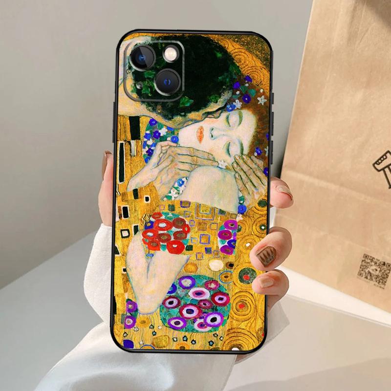 Starry Night Klimt Kiss Phone Case For iPhone 18 17 Air 16 15 14 13 12 11 Pro Max 12 13 mini 15 16 Plus 16e Cover Coque