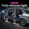 Оригинальные светодиодные проекторы на двери автомобиля 2/4 шт., приветственные огни, для моделей 3 Y S X Cybertruck Roadster, аксессуары для автомобиля SpaceX