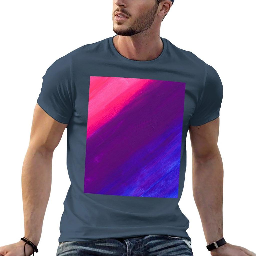 Sunset in the Summer Gradient Painting TShirt Soft AntiShrink Cotton Tee