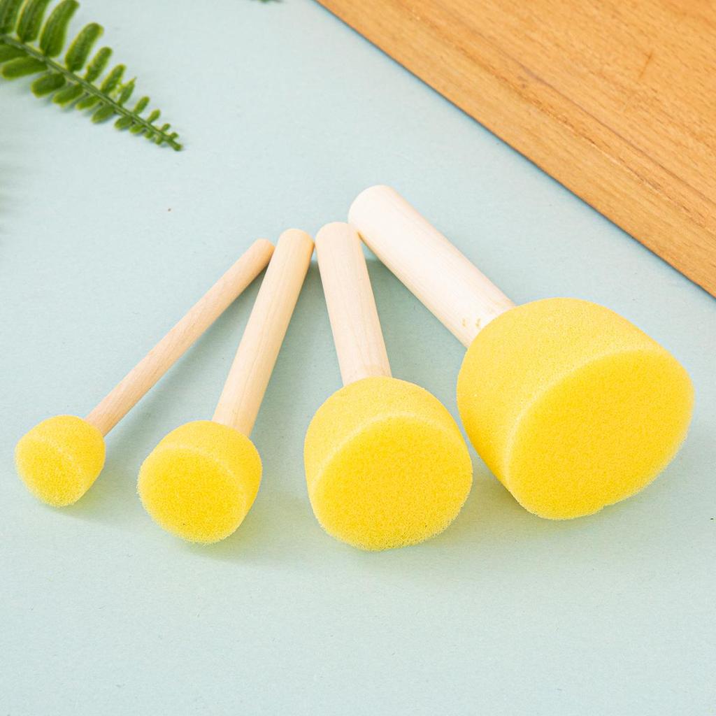 Children's DIY Sponge Painting Brush & Stamp Set for Graffiti Art