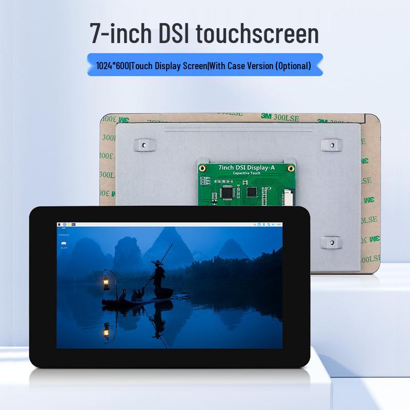 Raspberry Pi 5th Gen 7" IPS Touchscreen 1024x600 for Pi 5, 4B, 3B+