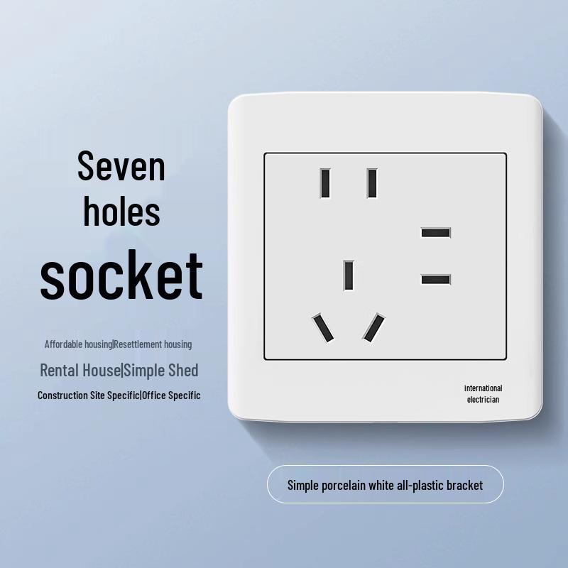 International Electric 1-Gang 4-Way Wall Switch Panel with Triple Button for Bedside Lamp