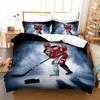3D хоккейная серия, комплект постельного белья, спортивный пододеяльник, наволочка, 2/3 шт. DE135 * 200, для комнаты для мальчиков, полный размер, мягкое моющееся украшение для дома