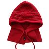 New Winter Hat for Women Korean Fashion Autumn and Winter Red Knitted Hat Fashionable and Versatile Warm Head Wool Hat Ear Protection