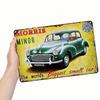 Винтажная металлическая жестяная табличка Morris Mini Ретро Автомобиль Настенное Искусство Гараж Бар Декор Деревенская Мужская Берлога Дом