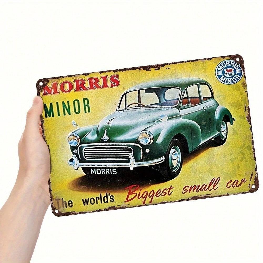 Винтажная металлическая жестяная табличка Morris Mini Ретро Автомобиль Настенное Искусство Гараж Бар Декор Деревенская Мужская Берлога Дом