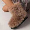 Fashion Y2K Fluffy Furry Snow Boots Women Winter Thicken Short Plush Warm Ankle Boots Woman Comfy Non Slip Platform Winter Shoes Female