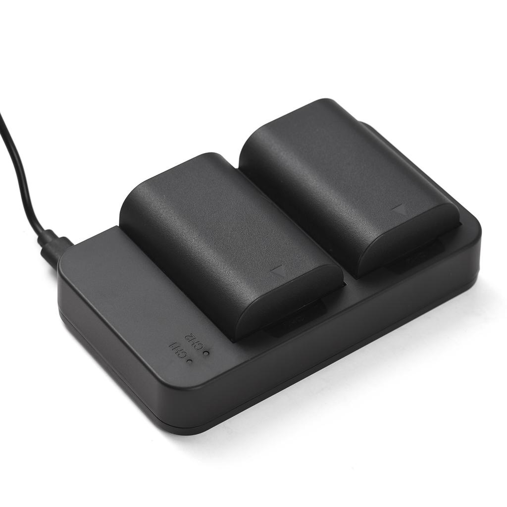 Camera LP-E6 LP-E6N Battery & Charger Kit with 2-slot Battery Charger + 2pcs LP-E6 Batteries 7.4V