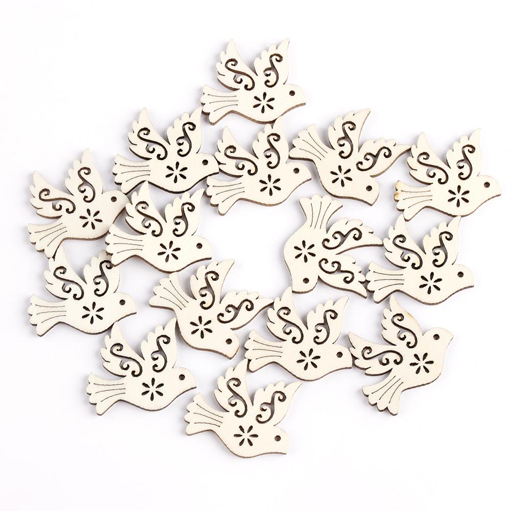 Handcrafts Bird Decorative Card Making Embellishment Peace Pigeon Wooden Scrapbooking Natural Wood
