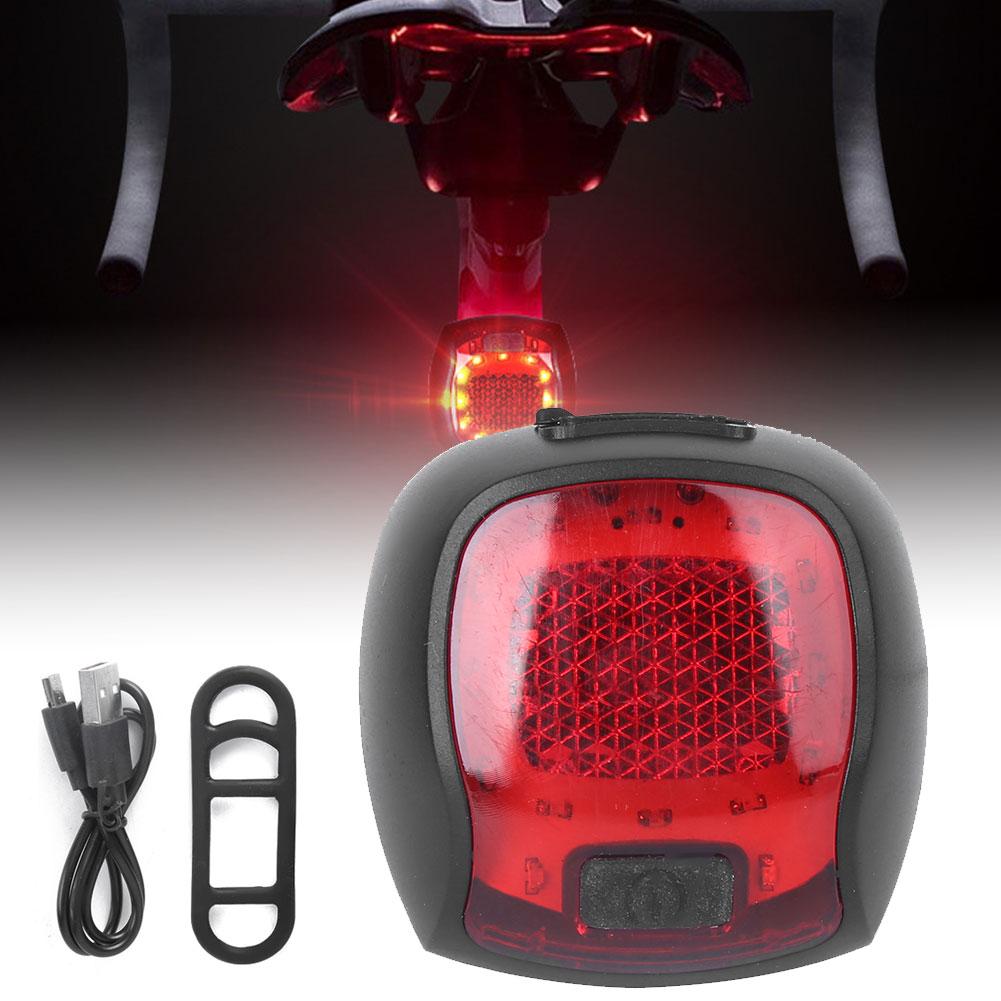 Bike Taillight USB Charging Mountain Bicycle Warning Rear Light Riding Equipment