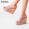 Fashion Eilyken 2025 New Summer Casual Cozy Platform Wedges Heels Slippers Ladies Fashion Open Toe Roman Women's Sandals Shoe Size 36-43