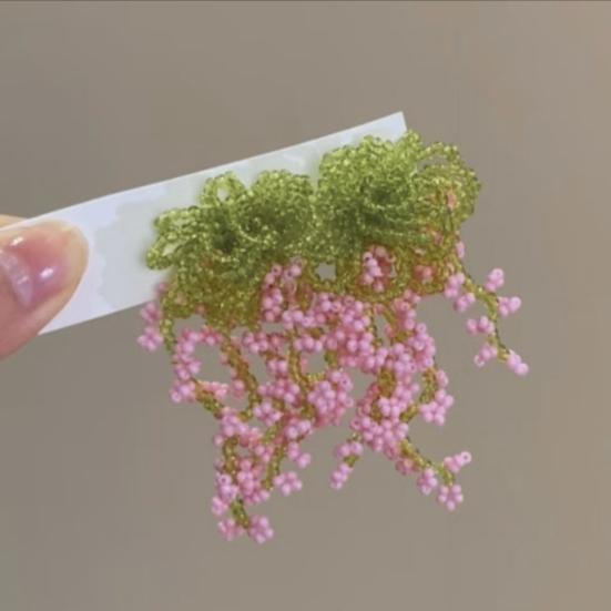 Серьги-капли с бисером в виде цветка, серьги-кисточки, серьги-цветы на нити из бисера для женщин, девушек-подростков, для вечеринки, отпуска