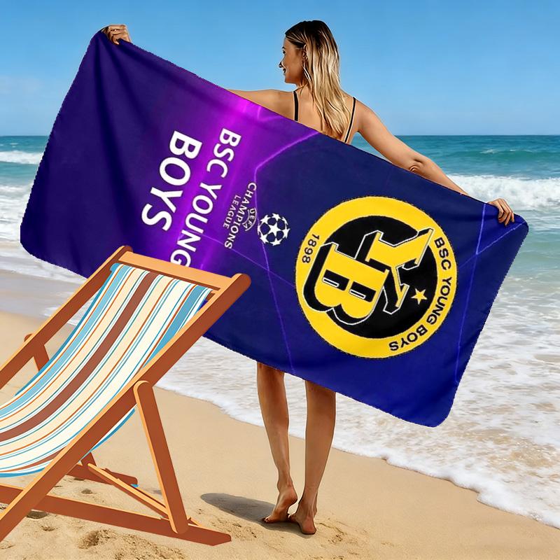 Пляжное полотенце с принтом BSC Young Boys, большое, мягкое, быстросохнущее, для пляжа, кемпинга, плавания