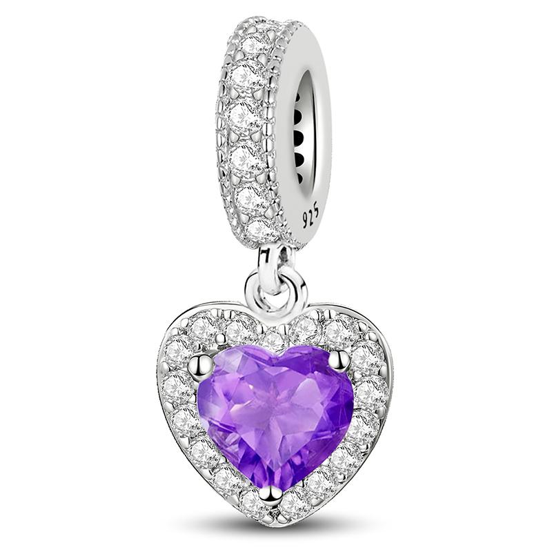 Медные подвески Циркон Красное Сердце Любви Шармы Бусины Подходят для Оригинальных Пан Браслетов Банглов Сделай Сам Изысканные Ювелирные Изделия Для Женщин