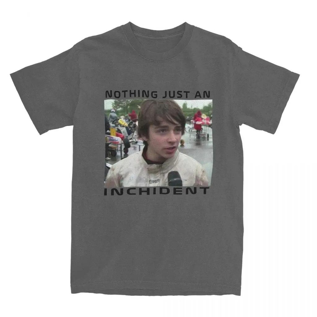 Потрясающие футболки Just An Inchident Charles Leclerc для мужчин и женщин, чистые футболки, одежда с принтом