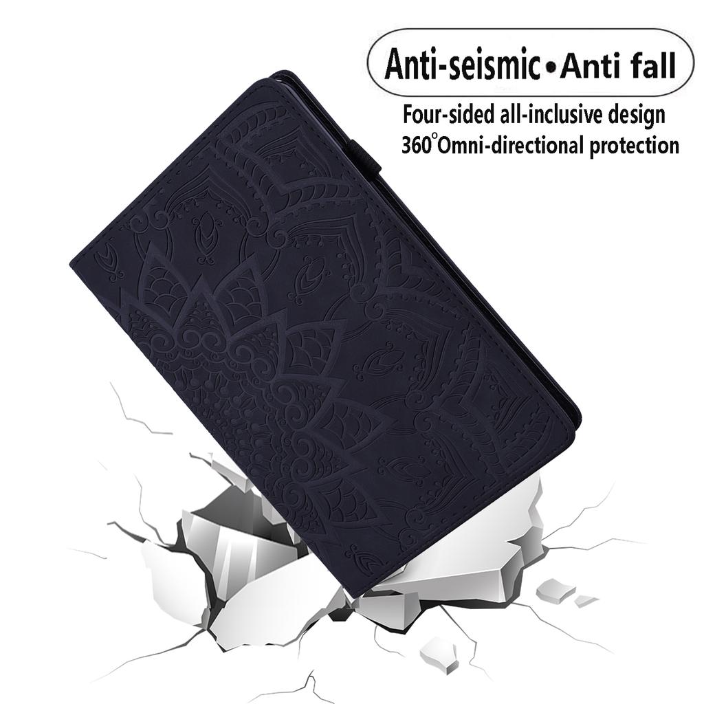 Tablet Case For Samsung Galaxy Tab S10 FE / Tab S9 FE / Tab S10 Lite Card Slots Leather Cover Flower Pattern