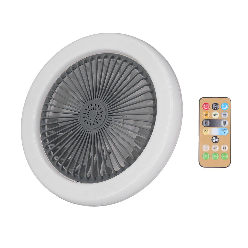 Маленький потолочный вентилятор с пультом дистанционного управления E27, патрон для лампы, регулируемая скорость, закрытый вентилятор