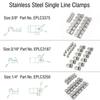 EPMAN Single Line Clamp Fuel Line Clamps 3/8"&3/16"& 1/4" SS 1 Pack Suit  Fuel, Air, Electrical, Brake, Lines Etc EPLC3187