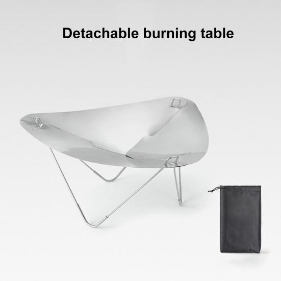 Дровяная яма для костра Высокая прочность Жаростойкий Не легко деформируется Съемная дровяная чаша с сумкой для хранения Принадлежности для кемпинга