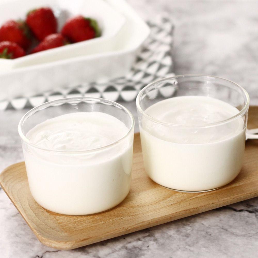 Glass Pudding Cup Round Shaped Candy Dishes DIY Serving Bowls Milk