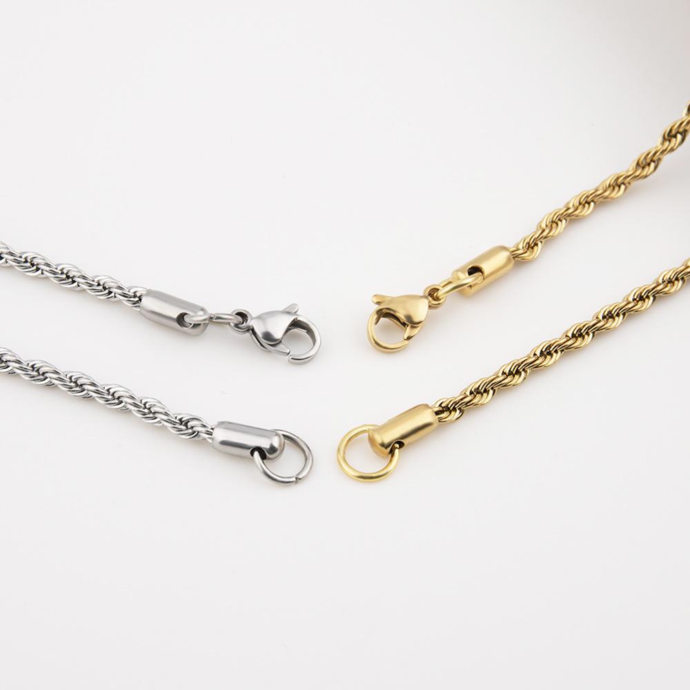 Цепочка из нержавеющей стали, гальванопокрытие с сохранением цвета в вакууме, невыцветающее золотое ожерелье, мужская цепочка из титановой стали в стиле хип-хоп