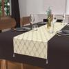 Festive Table Runner In Pure Cotton 40x180 Cm CELESTE Silver, by Soleil d'Ocre
