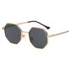 Fashion Retro Metal Octagon Frame Sunglasses Men Women Vintage Luxury  Small Polygon Sun Glasses