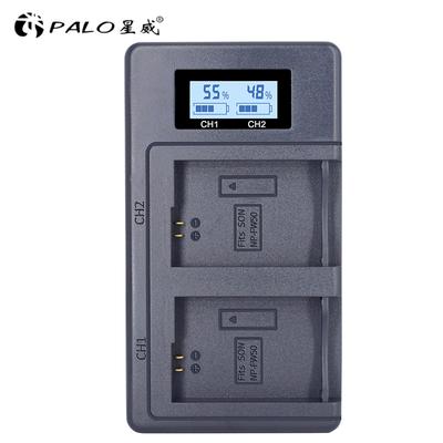 PALO Зарядное устройство для аккумулятора камеры NP-FW50 npfw50 fw50 LCD USB двойное зарядное устройство для Sony A6000 5100 a3000 a35 A55 a7s II Alpha 55 Alpha 7 A