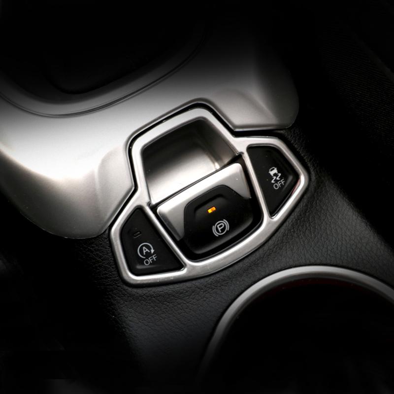 Для Jeep Compass 2017 2018 углеродное волокно электронный ручной тормоз кнопка ручного тормоза панель крышка отделка аксессуары для стайлинга