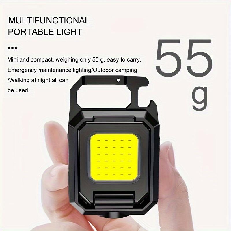 Multifunctional Double-sided COB Light, Magnetic Outdoor Camping Portable Keychain Light