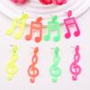 1 Pair Women Note Shape Asymmetric Hollow Out Solid Color Pianist Music Teacher Hanging