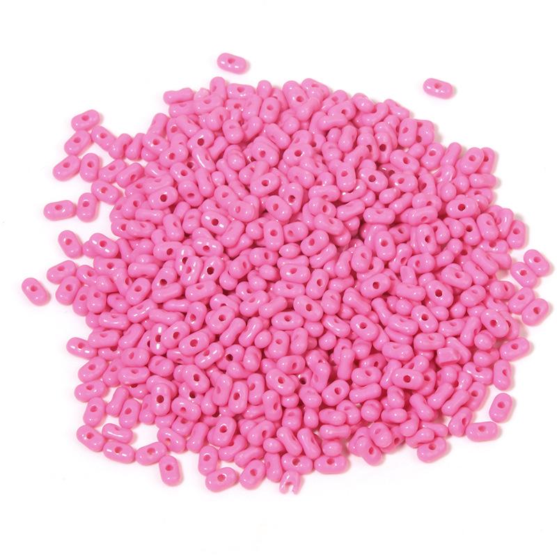 Solid Color 4x6mm Acrylic Rice Peanut Spacer Beads for DIY Bracelets and Hair Accessories