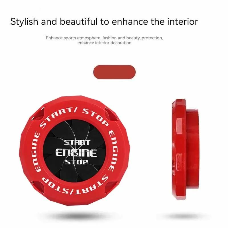 Крышка кнопки запуска и остановки автомобиля Onekey, декоративная наклейка для салона автомобиля, защитный чехол для переключателя зажигания и запуска двигателя, мотоциклетное кольцо StartRing