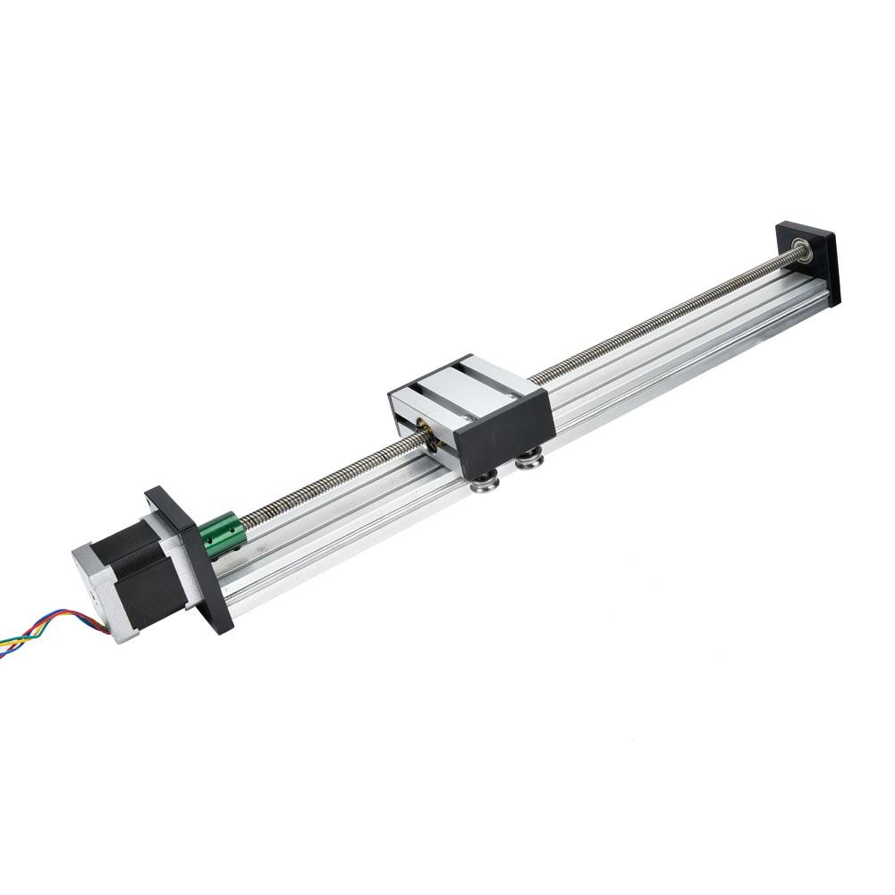0808 Ball Screw Single Shaft Trapezoid Linear Slide Rail with 57 Motor(Effective Range 300mm)